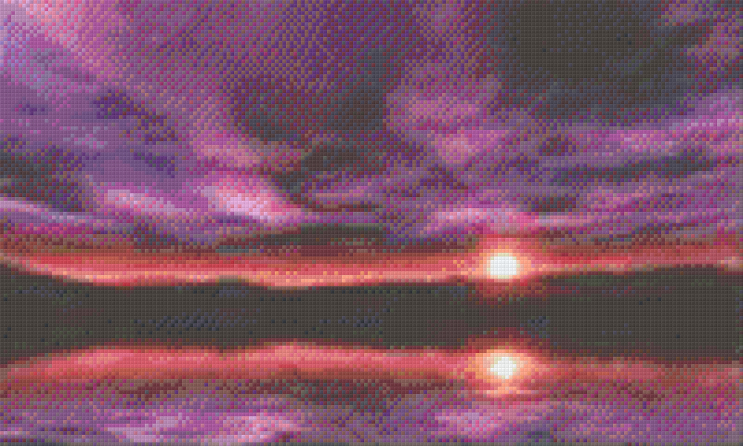 Purple Reflection Nine [9] Baseplate PixelHobby Mini-mosaic Art Kit image 0